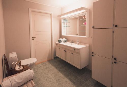 Ένα μπάνιο στο Lofoten Home Apartment