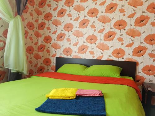 Кровать или кровати в номере Апартаменты в Жуковском
