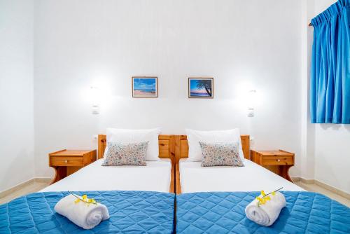 Postel nebo postele na pokoji v ubytování Schoner Blick