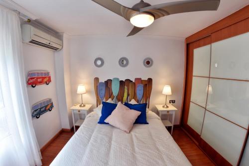 Cama o camas de una habitación en Apartamento La Jabega