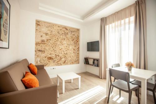 Χώρος καθιστικού στο Apartamentos Maier