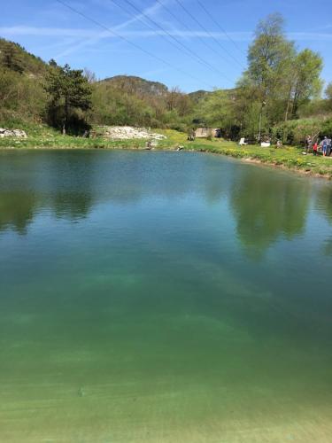a large body of water with trees in the background at Hotel Vezzano in Vezzano