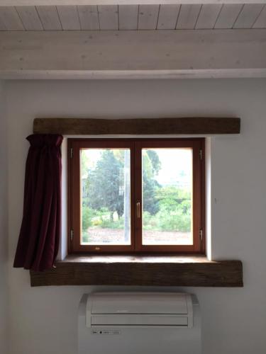a window in a room with aicterotentotent at La Peschiera B&B in San Lorenzo del Vallo