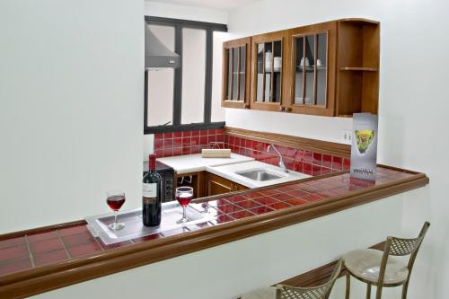 Dapur atau dapur kecil di Hotel Flat Bassano Vaccarini