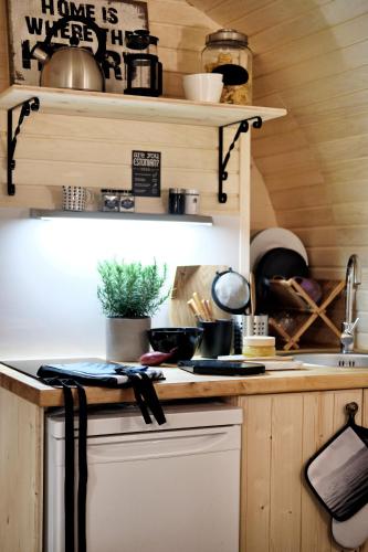 Dapur atau dapur kecil di Tiny House Igluhut