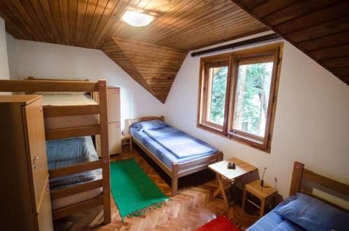 Camera piccola con letti a castello e finestra. di Rustic Home Tara a Kaludjerske Bare