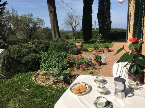 Taman di luar Podere Morena with sea view, private garden, by ToscanaTour Luca