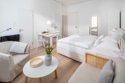 Кровать или кровати в номере Ferien Domizil 25