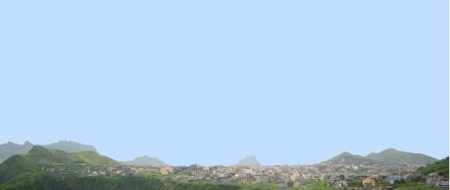 Vue générale sur la montagne ou vue sur la montagne depuis l'hôtel