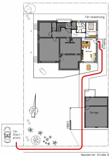 Floor plan ng Häuslinger Ferienwohnung