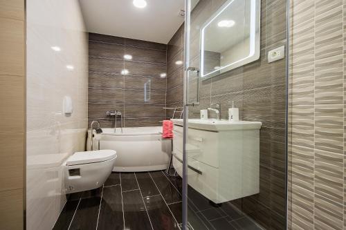 Koupelna v ubytování Apartment Karla