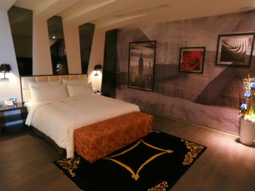 Cama o camas de una habitación en Shui Nong motel