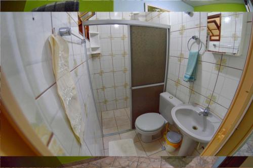 Koupelna v ubytování Pousada e Hostel Chapada Suites