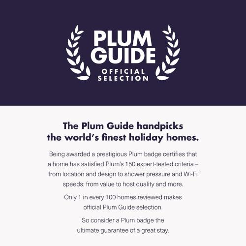a flyer for the plum guidehandle handles the worlds finest holiday homes at Retro apartment moments from Battersea Park in London