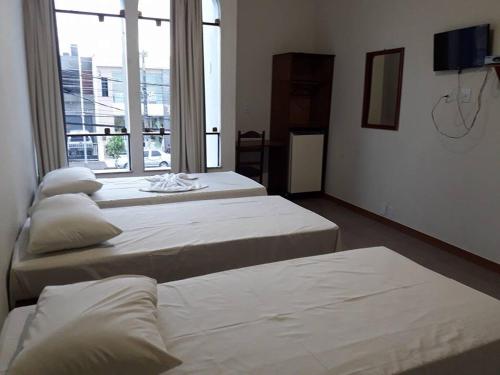 Postel nebo postele na pokoji v ubytování Hotel Danubio