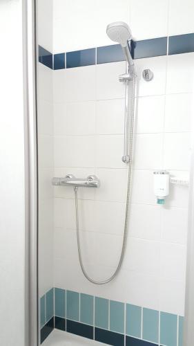 Ett badrum på Landhotel Jagdhof