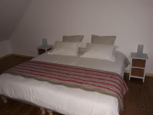 Postel nebo postele na pokoji v ubytování Gîte du Château