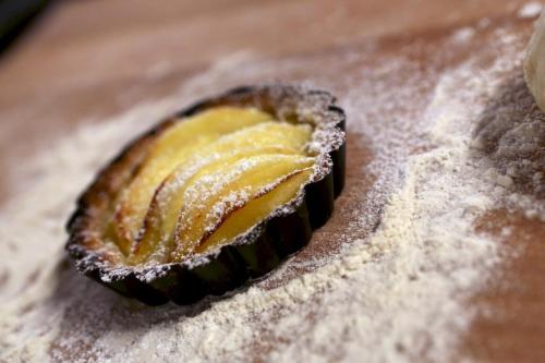 a piece of fruit sitting on top of a table at Maison Bondaz & SPA privé in Aosta