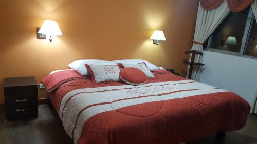 Cama o camas de una habitación en Hotel Hangas Mayo