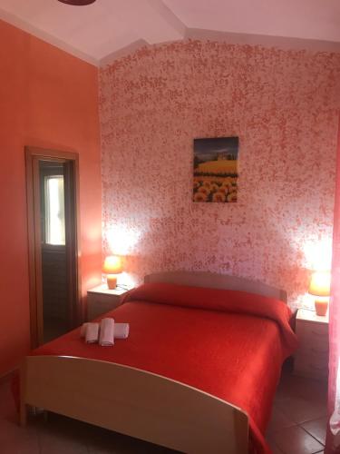 Postel nebo postele na pokoji v ubytování Cilento