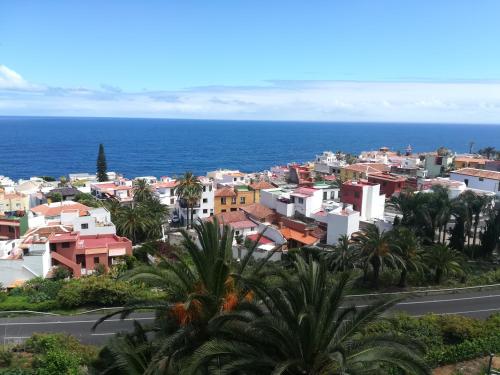 San Juan de la RamblaにあるVista San Juanの海を背景にした市街の景色