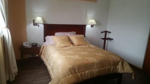 Cama o camas de una habitación en Hotel Hangas Mayo