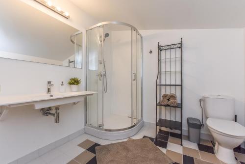 Koupelna v ubytování Atsipūskit