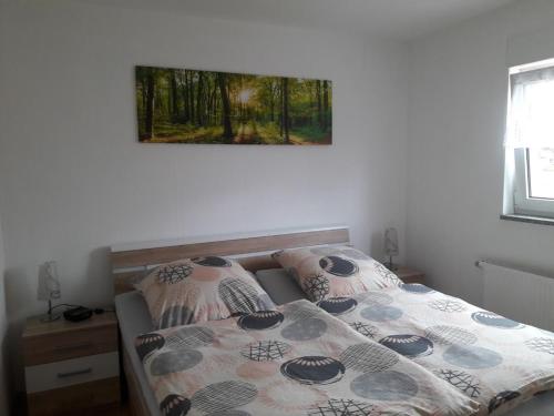 Postel nebo postele na pokoji v ubytování Ferienwohnung Rockmann