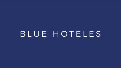 a blue notebook with the words blue hotels at Hotel Santa Rosa, Blue Hoteles in Gijón