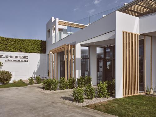 a rendering of the front of a building at Hotel St John Villas in Tsilivi