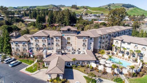an aerial view of a house with a pool at Hyatt House San Ramon in San Ramon