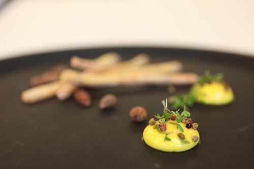 a close up of some food on a pan at Filskov Kro in Grindsted