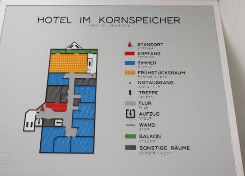 a floor plan of a hotel in korman at Hotel im Kornspeicher in Marburg an der Lahn
