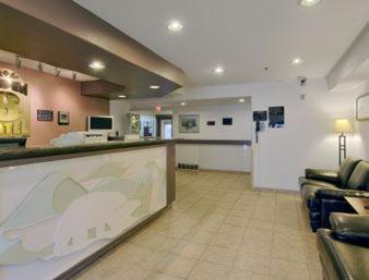 a waiting area of a hospital with a waiting room at Super 8 by Wyndham Yellowknife in Yellowknife
