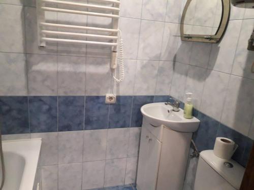 Vonios kambarys apgyvendinimo įstaigoje Cozy Apartment in the Center of Lviv