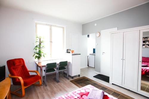 Η κουζίνα ή μικρή κουζίνα στο Cozy studio next to bus station