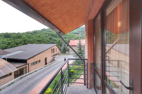 a view from the balcony of a building at Teghenis Resort in Tsaghkadzor
