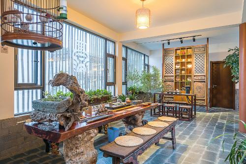 Dali Yanyuan Mountain Retreatにあるシーティングエリア