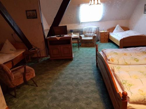 Postel nebo postele na pokoji v ubytování Hotel & Restaurant Gulfhof