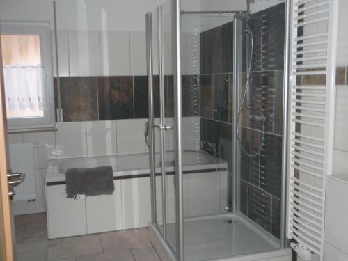 Koupelna v ubytování Ferienwohnung am Schloßberg