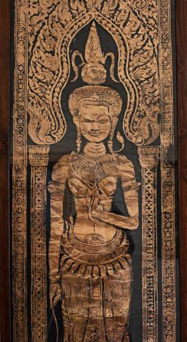 a wooden picture of a statue of a deity at Fashion House in Barcelona
