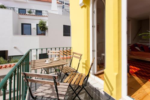 A balcony or terrace at Lisbon Sea Side Chalet