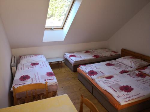 A bed or beds in a room at Ubytování u Máchova jezera - Apartmány - Ludmila Grulišová