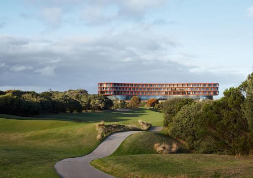 a view of a building on a golf course at RACV Cape Schanck Resort in Cape Schanck