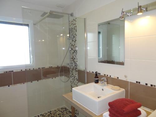 Koupelna v ubytování Sable Et Galets