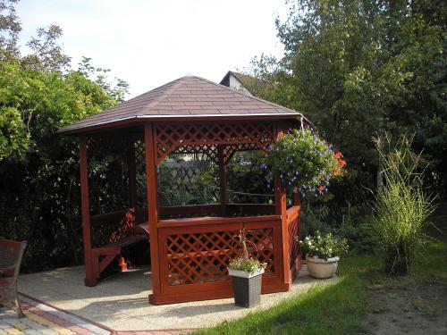 Κήπος έξω από το Kaktuszvirág Apartmanház