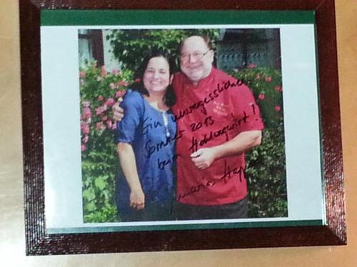 a picture of a man and woman in a picture frame at Gasthof Hohlwegwirt in Hallein