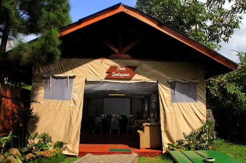 a large tent with a table in it at Sari Ater Hotel & Resort in Ciater