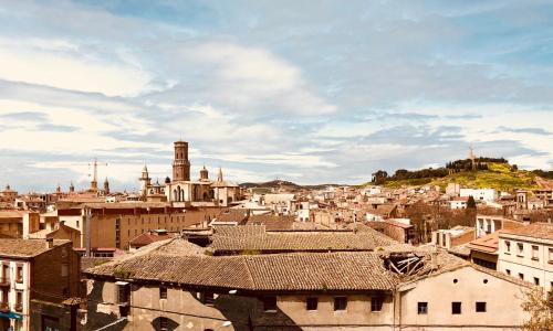 a cityscape of a city with buildings at Mundo-Abeona in Tudela
