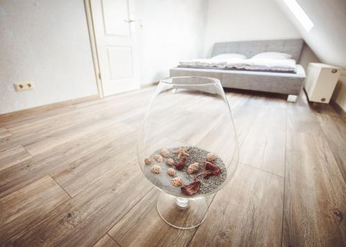 Postel nebo postele na pokoji v ubytování Ferienwohnung Lena